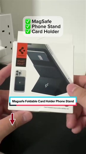 Spigen Smart Fold Magnetic Wallet Card Holder Designed for MagSafe with Kickstand #magsafe #foldable #card #stand #phone