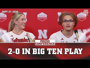 Andi Jackson & Rebekah Allick Recap Sweep Over Maryland | Nebraska Volleyball Press Conference