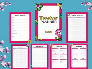 Teacher Planner Printable, Teacher Binder, Academic Planner, Assignment Tracker, Homeschool Planner, College Planner, Lesson Planner - Etsy