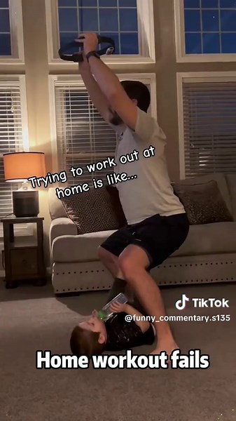 Home workout fails #pullups #fitness #fail#WorksfromHomestruggles #GymFailMomedition#dumbelldisaster#momvsbaby#tinyterrorwithweight#fail#nicetry#homeworkout#muscle#virals