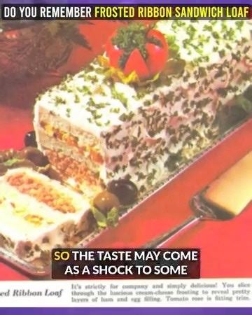 14K views · 105 reactions | Cake or sandwich? The Frosted Ribbon Loaf blurred the line—with mayo. | Do You Remember When | Facebook