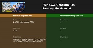 Farming Simulator 15 Configuration requise 2026 - Testez votre PC 🎮
