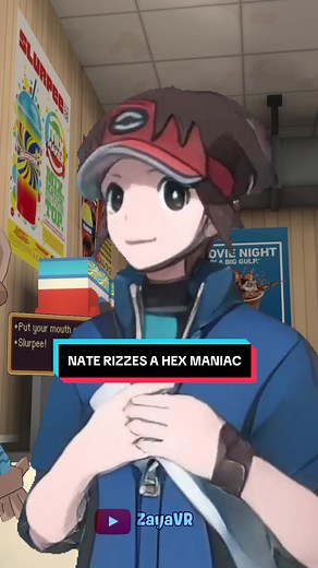 Nate and Flora meet a HEX MANIAC at a 7/11 😭 #pokemon #pokememes #pokemonvr #hexmaniac #fyp