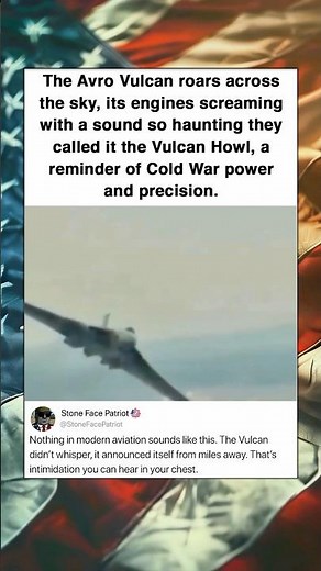 The Avro Vulcan roars across the sky, its engines screaming with a sound so haunting they called it
