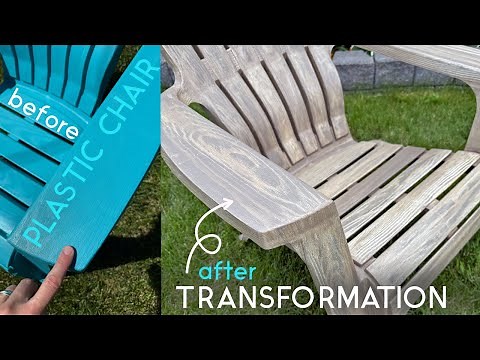 How to Paint Plastic Chairs to Look Like Wood