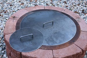 Premium Round Steel Fire Pit Cover Lid Personalized Custom, Fire Ring Round Steel Snuffer, Lid Fire Pit, Outdoor, Heavy Duty Steel - Etsy