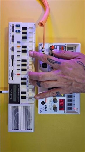 Casio VL-1 & Korg Volca Sample with a synth bass and harmony from my daw. #synth #casio #sampler