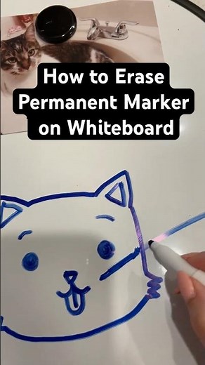 How to Erase Permanent Marker on Whiteboard #drawingtips #arthacks #tipsandtricks #whiteboard #teach