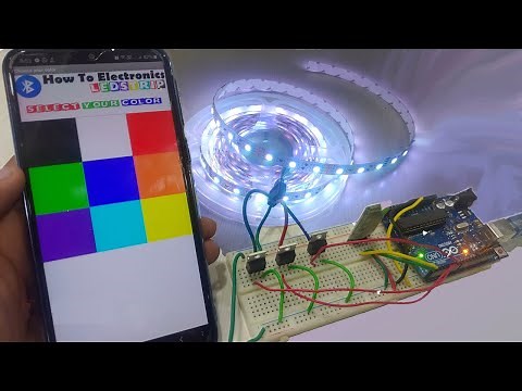 RGB LED Strip Light Color Control with Bluetooth & Arduino