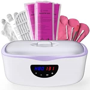 Paraffin Wax Machine for Hands and Feet, Paraffin Wax Warmer with Auto Mode for Beginner-Friendly Home Spa, All-in-One Kit for Paraffin Bath (Purple)