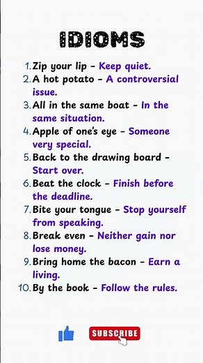 10 Idioms You Need to know Now! | Idioms and Phrases | English Idioms