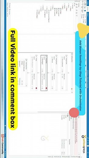 UiPath Add Queue ItemStep-by-Step Tutorial with Orchestrator | English | Yellowgreys