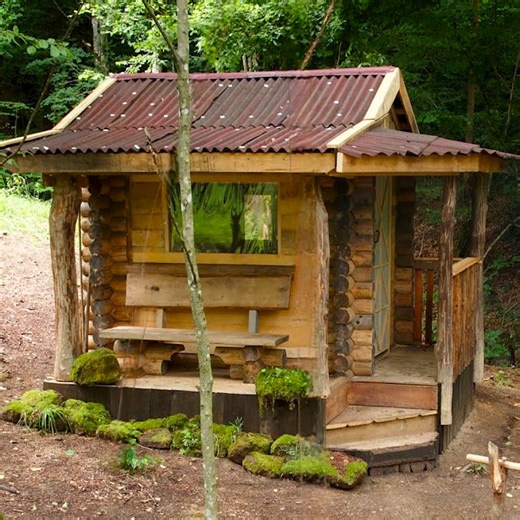 32K views · 826 reactions | A house on a slope, Construction of the Amazing House | Warm Bushcraft, Survival Camping | Facebook