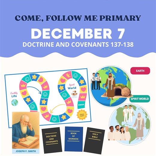 Come, Follow Me Primary Lesson Plan and Activity Pack | D&C 137-138, December 1 (printable) - Etsy
