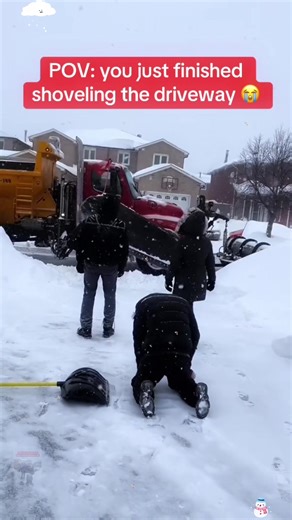 Snow shovel is not always successful #foryou #fail #fyp #snowremoval #snowplow