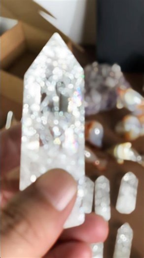 Exploding rainbow crystal tower #crystal #chakra #healing #purify #rainbow