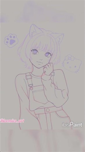 hello kitty drawing in my style SpeedPaint #art #drawingprocess #drawingstyles
