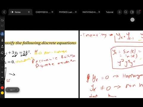 Mathematical modelling | Linearity. Homoginity. Order. of discrete equation