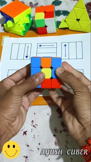 Rubik's cube solve by magic tricks 🔥🔥 #shorts #viral #rubikscube