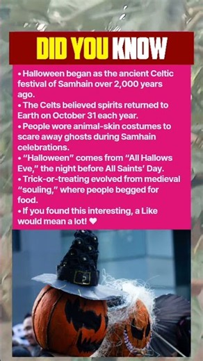 🎃 Halloween has a fascinating history that goes back thousands of years.