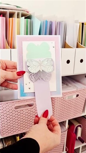 Butterfly Waterfall Card 🦋✨Watch the butterflies cascade!