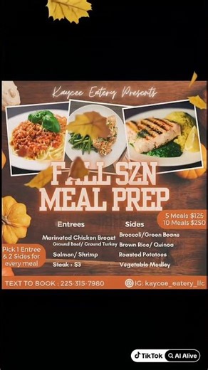 Meal Prep Menu #chefkat #catering #foodie #healthy