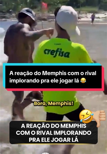 Reação do Memphis ao rival em vídeo divertida