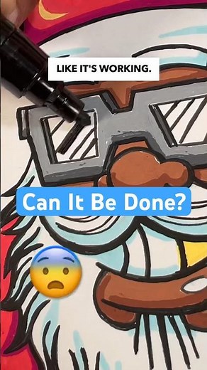 Drawing Drippy Santa Claus With Posca Markers ! 😍 Christmas #art #shorts