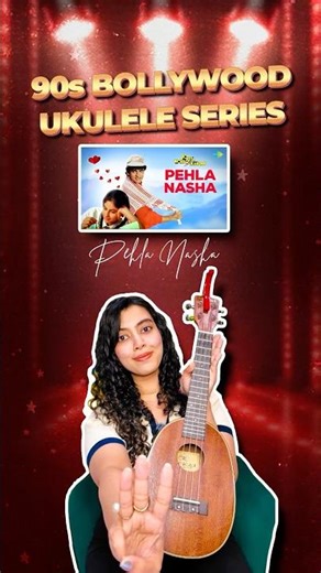 Pehla Nasha Ukulele Tutorial ❤️❤️| 90’s Songs On Ukulele | Only 3 Chords #shorts #tutorial