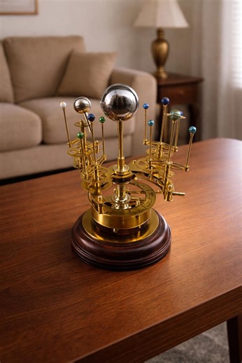 Brass Orrery – Mechanical Solar System Model, Antique Scientific Display - Etsy