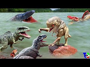 T-REX Vs SPINOSAURUS & D-REX 🦖 REXY ADVENTURES! Movie for Families | Part 1-3