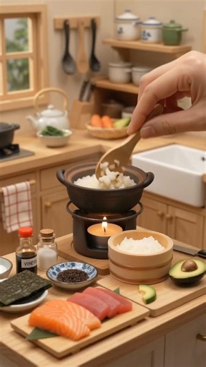 Making Miniature Sushi ASMR 🍣 | Miniature Cooking
