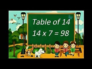 📘 Table of 14 | Multiplication Table of 14 | 14 Times Table for Kids & Students