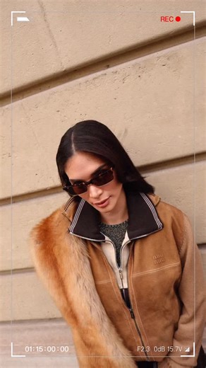 Serving 90s nostalgia in @miumiu 📹🤎 🎥 @photographedbyjustinlouise #MiuMiu #MiuMiuClub #MiuMiuSS26 #PFW #ParisFashionWeek #Paris @parisfashionweek | Pia Wurtzbach