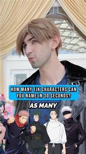 HOW MANY JUJUTSU KAISEN CHARACTERS CAN YOU NAME IN 30 SECONDS⁉️ #anime #shorts