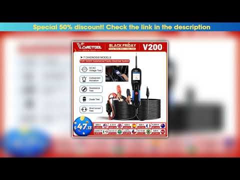 Hot Picks VDIAGTOOL V200 Automotive Circuit Tester 12V-24V Power Circuit Probe Open/Breaker Finder•