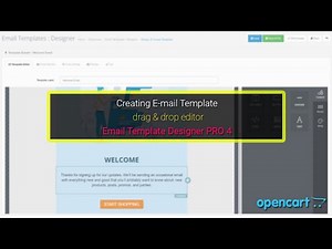 OpenCart Email Template Designer PRO 4 - Drag & Drop Editor - Demo