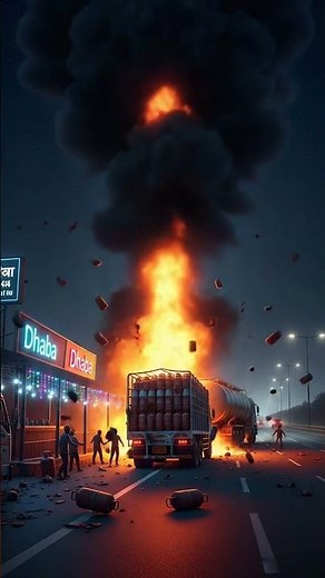 🔥 Jaipur-Ajmer Highway Explosion 2025: Massive Fire & Blasts After Tanker-LPG Truck Collision!
