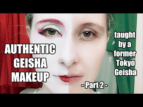 Authentic Geisha Makeup - Part 2 - How to: Detailed makeup & katsura wig
