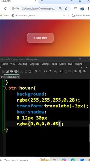 Css Glassmorphism Button.