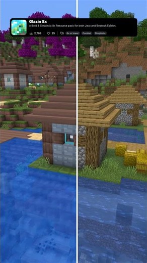 Glazin 8x: Best Bold & Simplistic Minecraft Texture Pack #minecraft #texturepack #shorts #gaming #mc