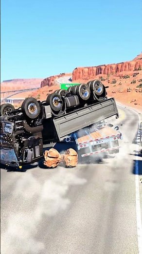 Realistic Highway Car Crashes #748