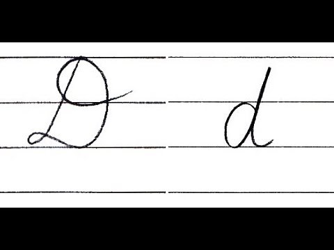 【筆記体レッスン】アルファベット D d Cursive alphabet