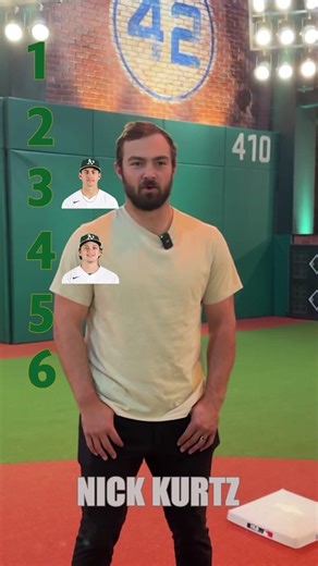 How far can these A's players hit a baseball? #shorts #blindrank