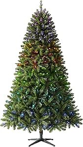 Treetopia Virginia Fir - Artificial Indoor Christmas Tree, Hinge Branches, Holiday Decor, Twinkly, 8ft