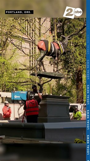 Beloved Thompson Elk statue returns downtown Portland after being removed during 2020 protests