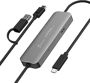 j5create iPad/iPhone to Windows Collaboration Sharing Hub, Use iPad as a Second Display for Windows Laptop, Transfer Files Between iPhone and Win PC, Wormhole Switch CrossLink (JCH422)