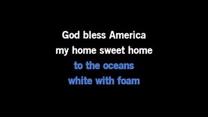 Karaoke God Bless America - Kate Smith - CDG, MP4, KFN - Karaoke Version