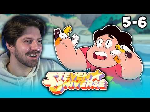 Steven Has A CATastrophe🤣 Steven Universe Ep 5-6 Reaction