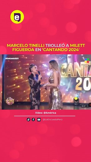 1.2M views · 9.3K reactions |  #Famosos || Tras ser presentada como jurado en #Cantando2024, #MilettFigueroa fue troleada por su pareja #MarceloTinelli luego de que afirmara presentar un show de canto en el programa. “Que sea antes de fin de año”, comentó el argentino. 來 | La Encuesta Perú | Facebook